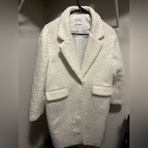 NaNa Women's Cream Teddy Jacket